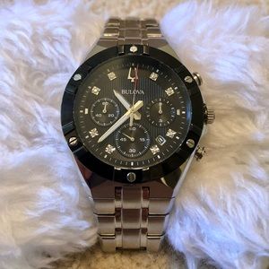 Bulova Men's Chronograph Stainless Steel Watch 98D170